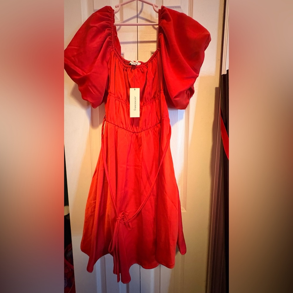 Francesca's Collections Vibrant Red Dress